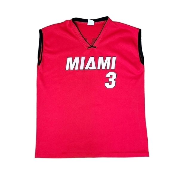 VINTAGE Harwood Classics Miami Heat Wade #3 Jersey - Picture 1 of 7